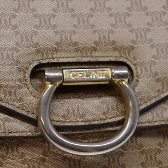 CELINE Macadam Canvas Hand Bag Beige Auth - Picture 8 of 16